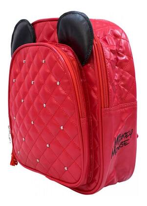 Imagem de Mochila Costas Vermelha Orelhas Mickey 26x30x10cm Disney