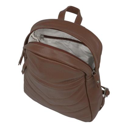 Imagem de Mochila Couro Legítimo Macio E Leve Metalasse Fecho Seguro