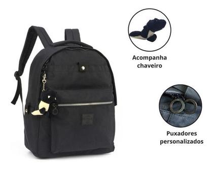 Imagem de Mochila Crinkle Escolar Notebook Juvenil Chaveiro UP4YOU