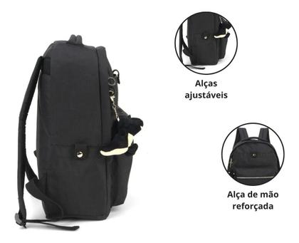Imagem de Mochila Crinkle Escolar Notebook Juvenil Chaveiro UP4YOU