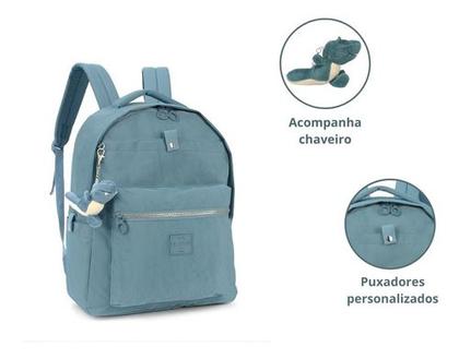 Imagem de Mochila Crinkle Escolar Notebook Juvenil Chaveiro UP4YOU