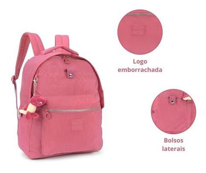 Imagem de Mochila Crinkle Escolar Notebook Juvenil Chaveiro UP4YOU