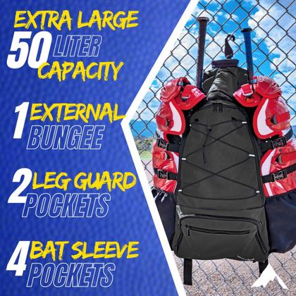 Imagem de Mochila de beisebol Athletico Dominator para Catchers Gear Adult