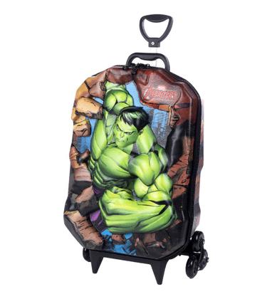 Imagem de Mochila De Carrinho Hulk Infantil Em 3d Rígida Meninos