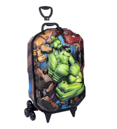 Imagem de Mochila De Carrinho Hulk Infantil Em 3d Rígida Meninos
