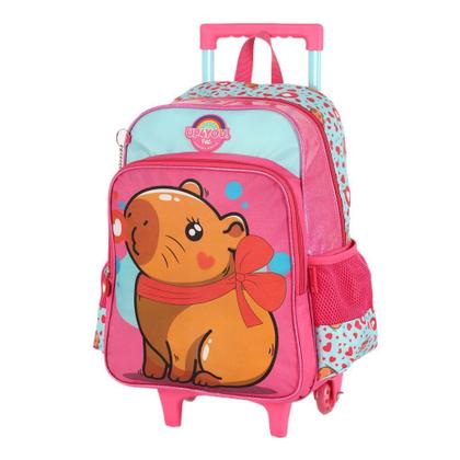 Imagem de Mochila De Carrinho Infantil Capivara Pink Up4you