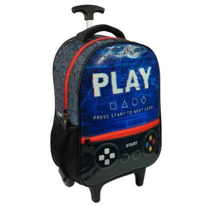 Imagem de Mochila de Carrinho Infantil Estilo Videogame PLAY Ideal para Escola