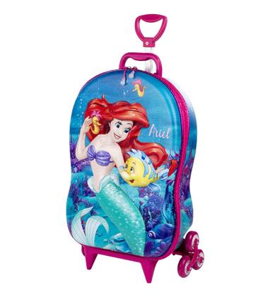 Imagem de Mochila De Carrinho Pequena Sereia Infantil em 3d Rígida