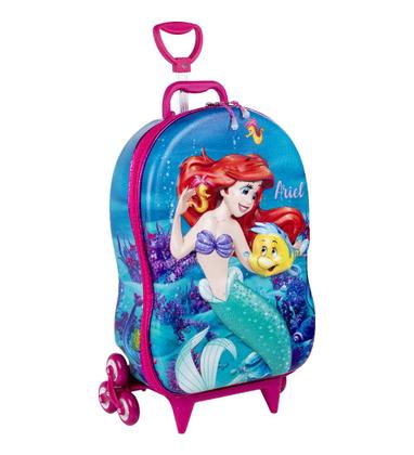 Imagem de Mochila De Carrinho Pequena Sereia Infantil em 3d Rígida