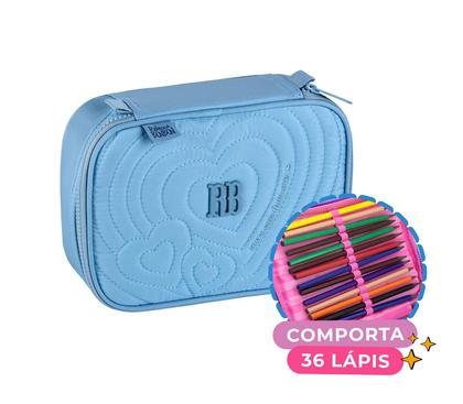 Imagem de Mochila de Carrinho Soft Matelassê Rebecca Bonbon Juvenil Escolar com Lancheira e Estojo