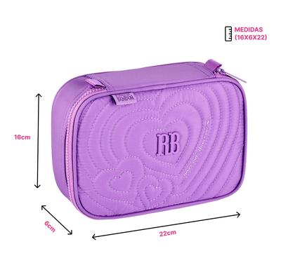 Imagem de Mochila de Carrinho Soft Matelassê Rebecca Bonbon Juvenil Escolar com Lancheira e Estojo