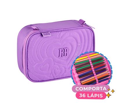 Imagem de Mochila de Carrinho Soft Matelassê Rebecca Bonbon Juvenil Escolar com Lancheira e Estojo