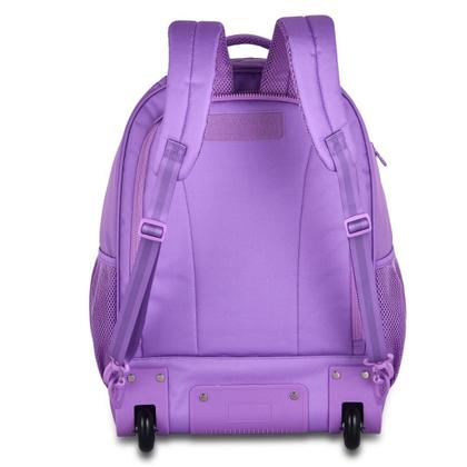 Imagem de Mochila de Carrinho Soft Matelassê Rebecca Bonbon Juvenil Escolar com Lancheira e Estojo