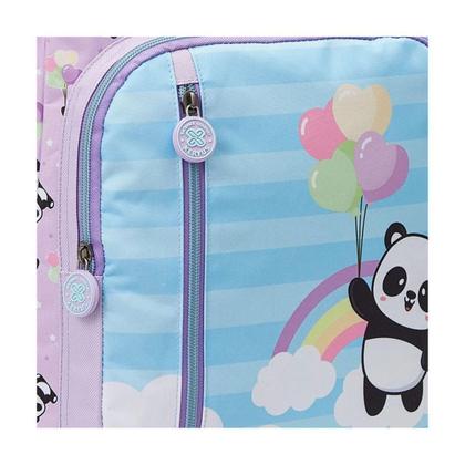 Imagem de Mochila De Costa College Panda Balão Lilás Juvenil Xeryus