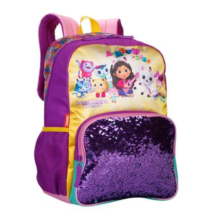 Imagem de Mochila De Costa Escolar Grande Gabby Meow Sestini