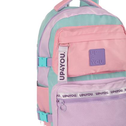 Imagem de Mochila De Costa Escolar Notebook Up4you Luxcel Cor Rosa