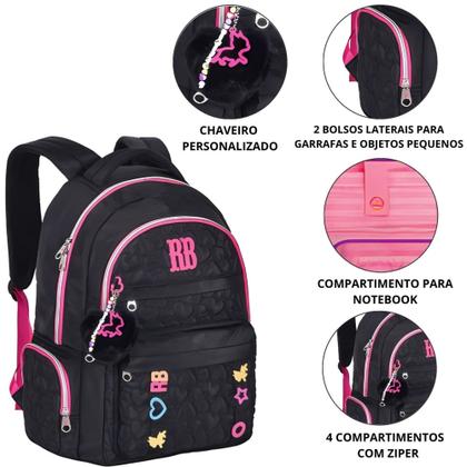 Imagem de Mochila De Costa Escolar Rebecca Bonbon Juvenil Clio Rb24537