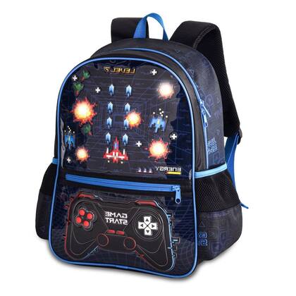 Imagem de Mochila de Costa Gamer com Luzes - Vídeo Game Infantil Escolar Passeio Viagem - Clio