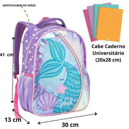 Imagem de Mochila De Costa Infantil Feminino Tamanho Grande Original