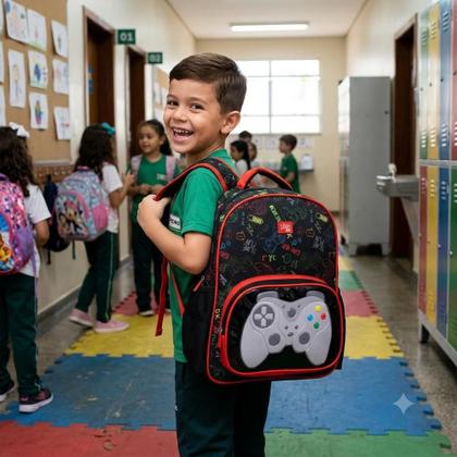 Imagem de Mochila De Costas 16" Game Play 3D Infantil Passeio Escolar