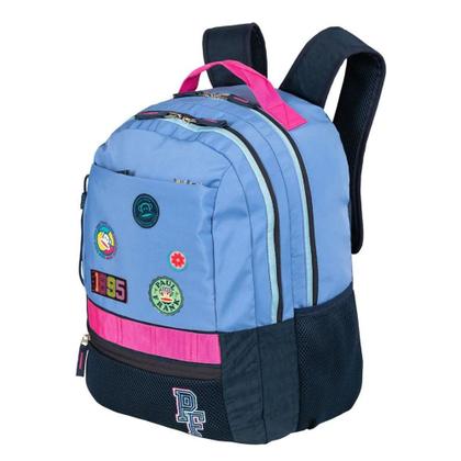 Imagem de Mochila De Costas 2 Divisórias Escolar Patches Paul Frank