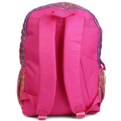 Imagem de Mochila de Costas Arco Iris com pompom Rosa