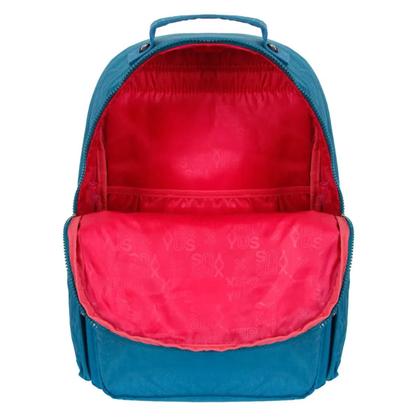 Mochila de Costas Azul Petróleo Escolar Juvenil Xeryus - Mochila