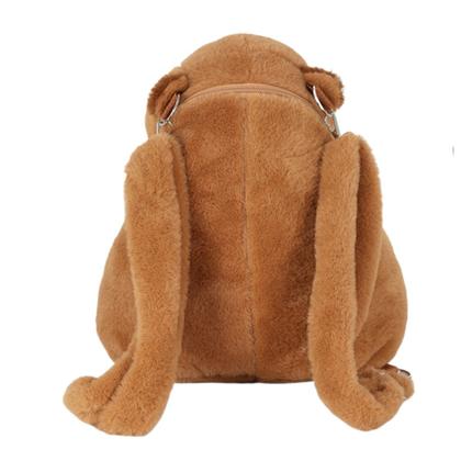 Imagem de Mochila de Costas Capivara Formato Pelúcia Marrom Juvenil