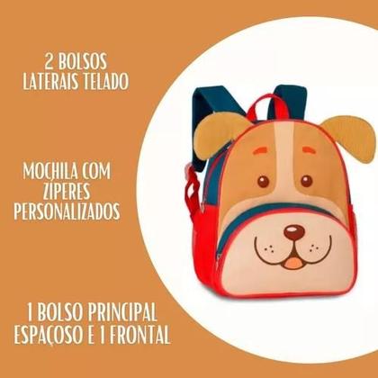 Imagem de Mochila De Costas Creche Escolar Infantil Animais Variados