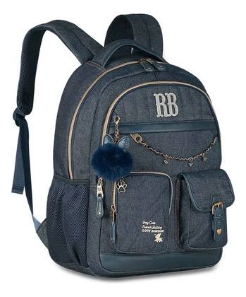 Imagem de Mochila de Costas Denim Vintage 17,5 RB27027 - Rebecca Bonbon