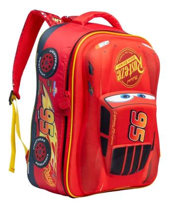 Imagem de Mochila De Costas Escolar 1 Comp. Carros Mcqueen Se Xeryus Vermelho Carros Unico