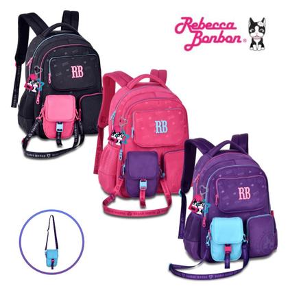 Imagem de Mochila de costas escolar com shoulder bag rebecca bonbon rb26223 clio