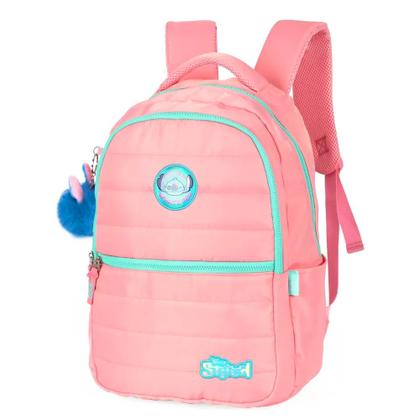 Imagem de Mochila De Costas Escolar Compartimento Notebook Stitch