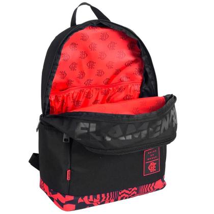 Imagem de Mochila De Costas Escolar Flamengo Fãs 2 Compartimentos