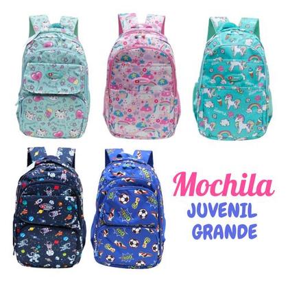 Imagem de Mochila De Costas Escolar Grande Reforçada Infantil Juvenil