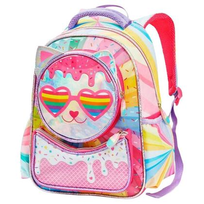 Imagem de Mochila De Costas Escolar Infantil Estampa Candy Cat Meninas