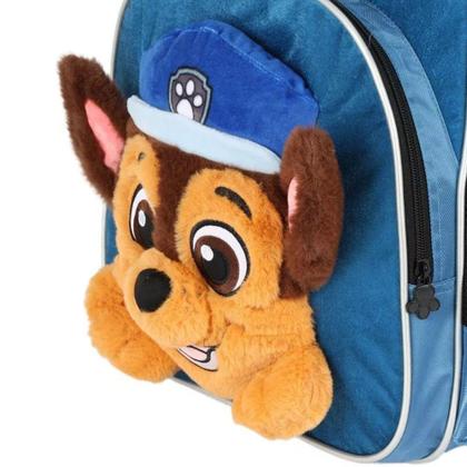 Imagem de Mochila De Costas Escolar Infantil P Paw Patrol Pelúcia 3D - Luxcel