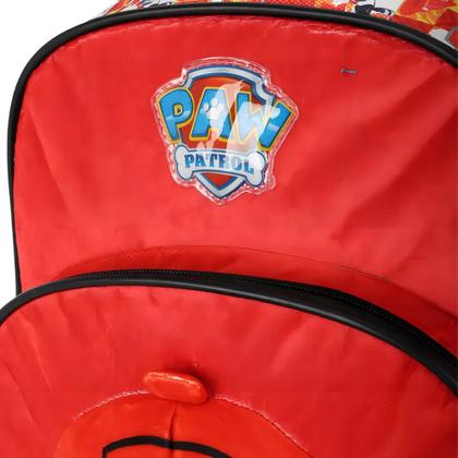 Imagem de Mochila De Costas Escolar Infantil Paw Patrol Pelúcia 3D