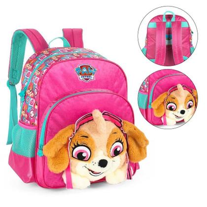 Imagem de Mochila De Costas Escolar Infantil Pp Paw Patrol Pelúcia