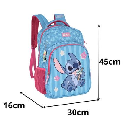 Imagem de Mochila de Costas Escolar Juvenil Stitch Angel PINK