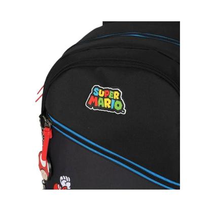 Imagem de Mochila de Costas Escolar Super Mario Azul Luxcel