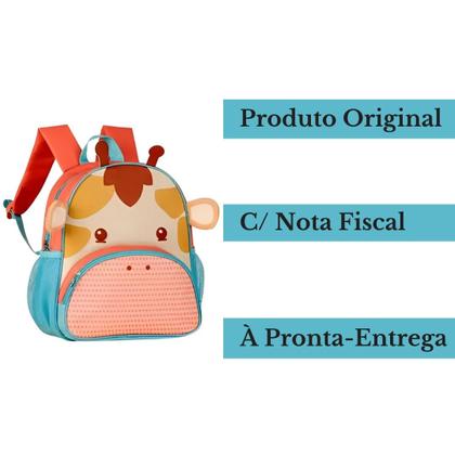 Imagem de Mochila De Costas Girafa Girafinha Infantil Pets Oficial C/ Orelhinhas Em Pelúcia Resistente - Clio