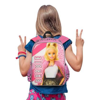 Imagem de Mochila De Costas Infantil 2 Compartimentos Barbie Desenho