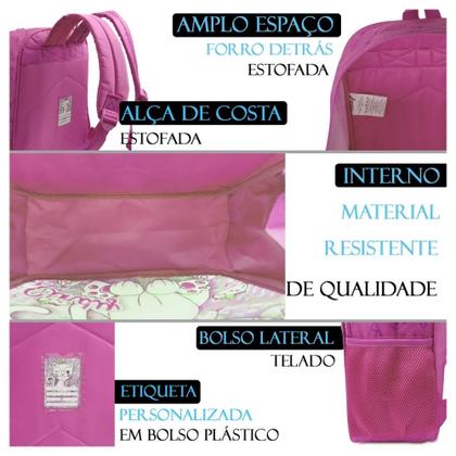 Imagem de Mochila De Costas Infantil Criança Escolar Feminina gatinha cindy