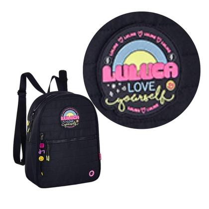 Imagem de Mochila de Costas Infantil Luluca Love Preta Semax LU3176PT