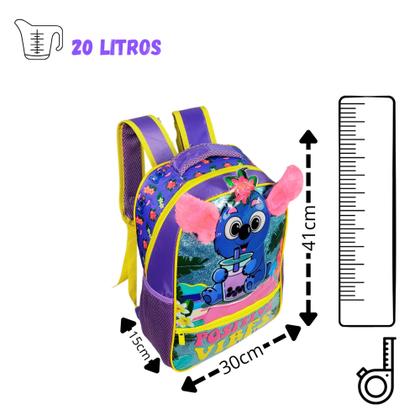 Imagem de Mochila De Costas Infantil Menina Coala Orelhinha Em Pelucia