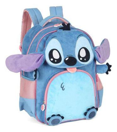 Imagem de Mochila De Costas Infantil Original Stitch E Angel Peluciado - Luxcel