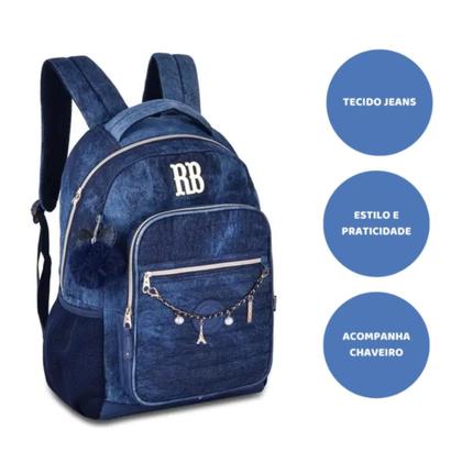 Imagem de Mochila de Costas Jeans Rebecca BonBon RB24666 para Notebook