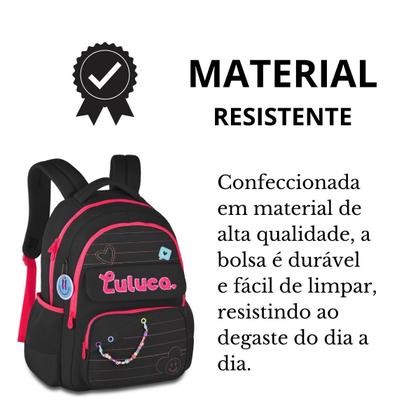 Imagem de Mochila de Costas Luluca Luliker Youtuber Reforçada P/ Notebook - Clio
