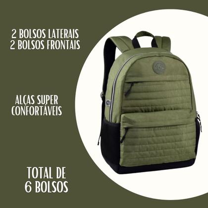 Imagem de Mochila De Costas Masculino Casual P/ Notebook C/ 6 Bolsos - Trabalho/Faculdade - Clio